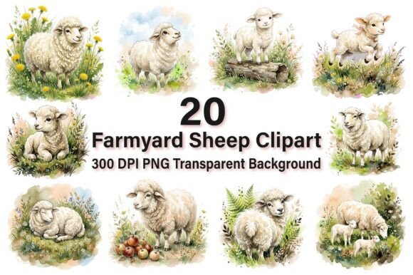 Download Cute Farmyard Sheep Clipart - Art Collection