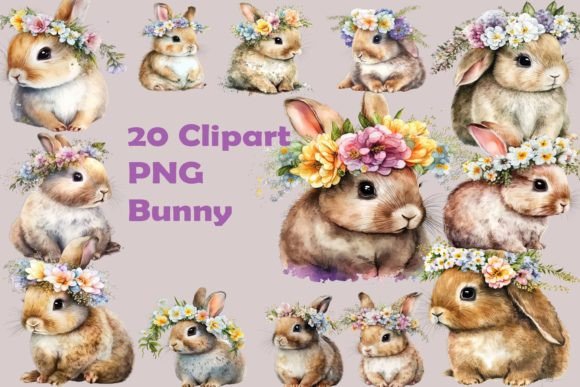 Download Bundle Easter Baby Bunny Clipart PNG - Art Collection