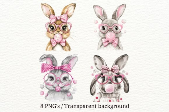 Download 8 Bubblegum Bunny PNG Clipart - Art Collection