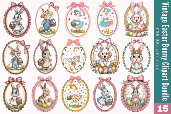 Download Vintage Easter Bunny Clipart Sublimation - Art Collection