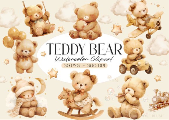 Download Boho Teddy Bear Baby Shower Clipart - Art Collection