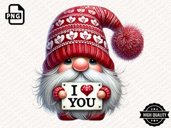 Download Watercolor Valentines Gnomes Clipart PNG - Art Collection