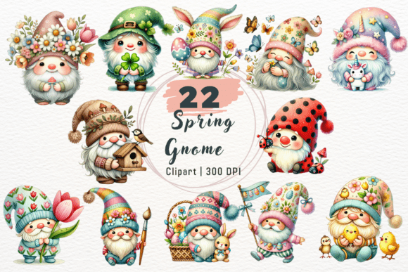 Download Watercolor Spring Gnome PNG Clipart - Art Collection