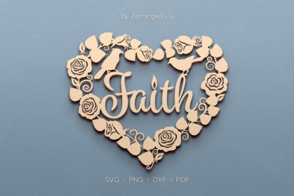 Download Faith SVG Laser Cutting Heart - Art Collection