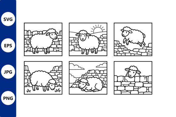 Download Pastoral Sheep Line Art - Art Collection