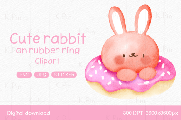 Download Cute Rabbit Clipart: Summer Fun - Art Collection