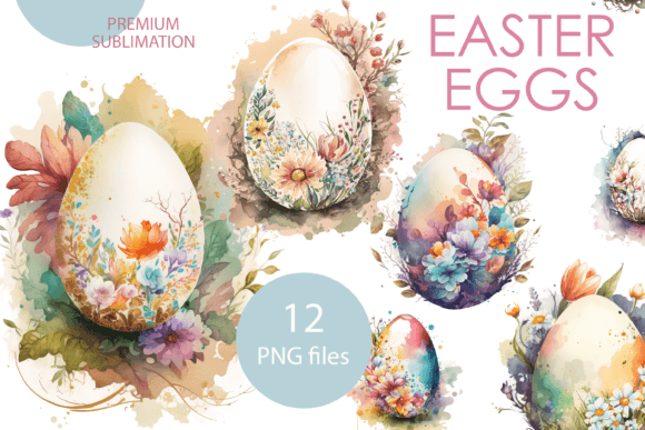 Download Easter Clipart Watercolor Eggs PNG - Art Collection