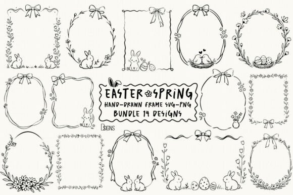 Download Easter Frame Svg Spring Line Art Bundle - Art Collection