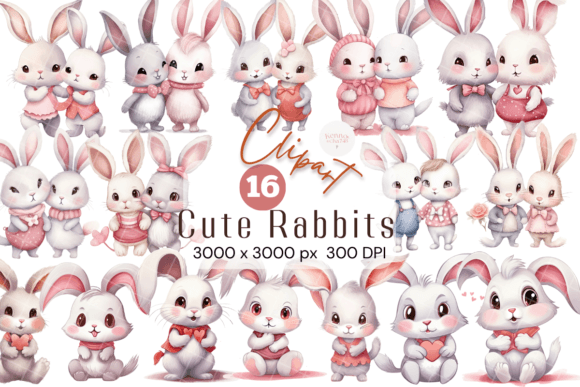 Download Watercolor Bunny Clipart for Girl - Art Collection