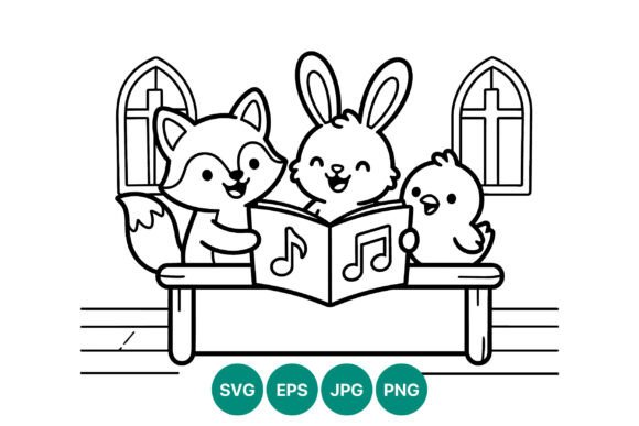 Download Fox Rabbit Chick Singing Vector Art - Art Collection