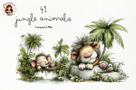 Download Cute Jungle Animals PNG Clipart - Art Collection